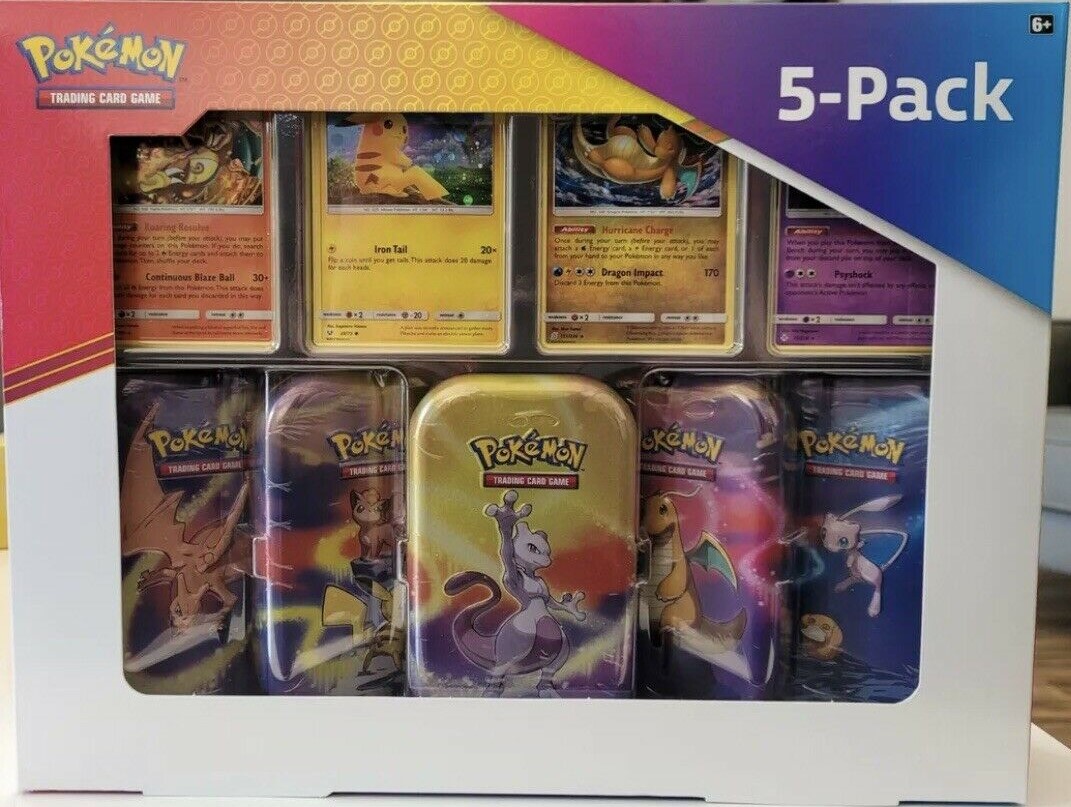 Kanto Power Mini Tin 5 Pack With 4 Exclusive Promos - Pokemon Card Center